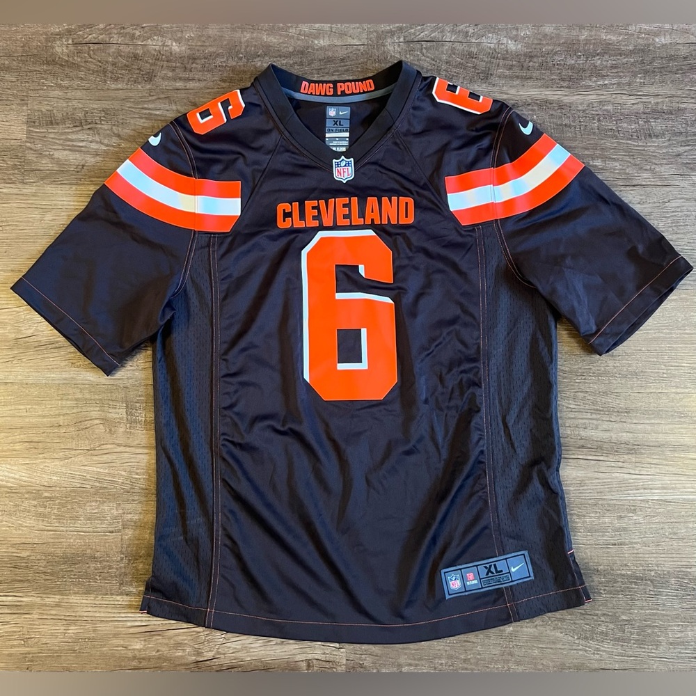 Nike Cleveland Browns Baker Mayfield XL‎ Brown NFL Players On Field Jersey C2